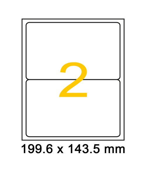 199.6 x 143.5 mm Lazer Etiket