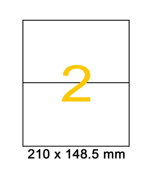 210 x 148.5 mm Lazer Etiket
